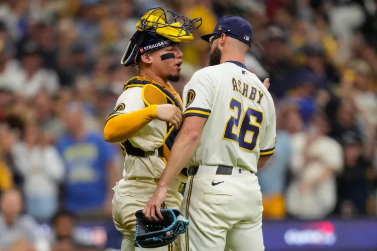 Brewers up 2-0 as Ashby approaches MLB record